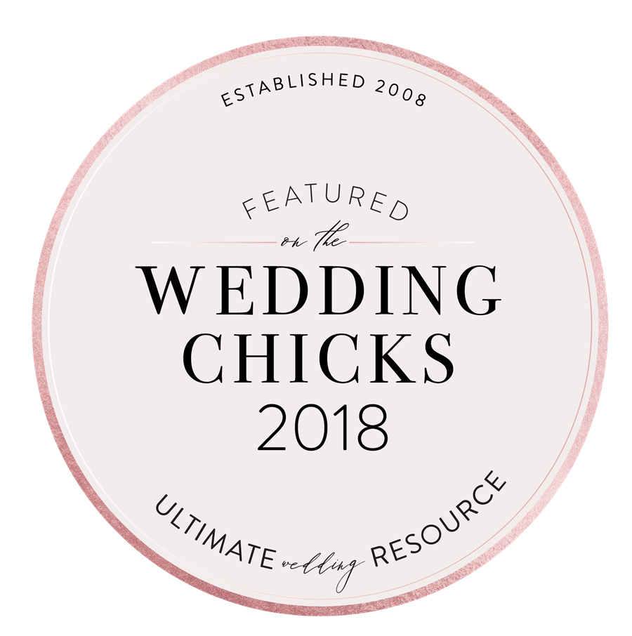 Featured on the Wedding Chicks 2018 Badge