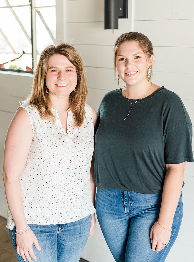 Chelsea and Tiffany on location for a styled photo shoot