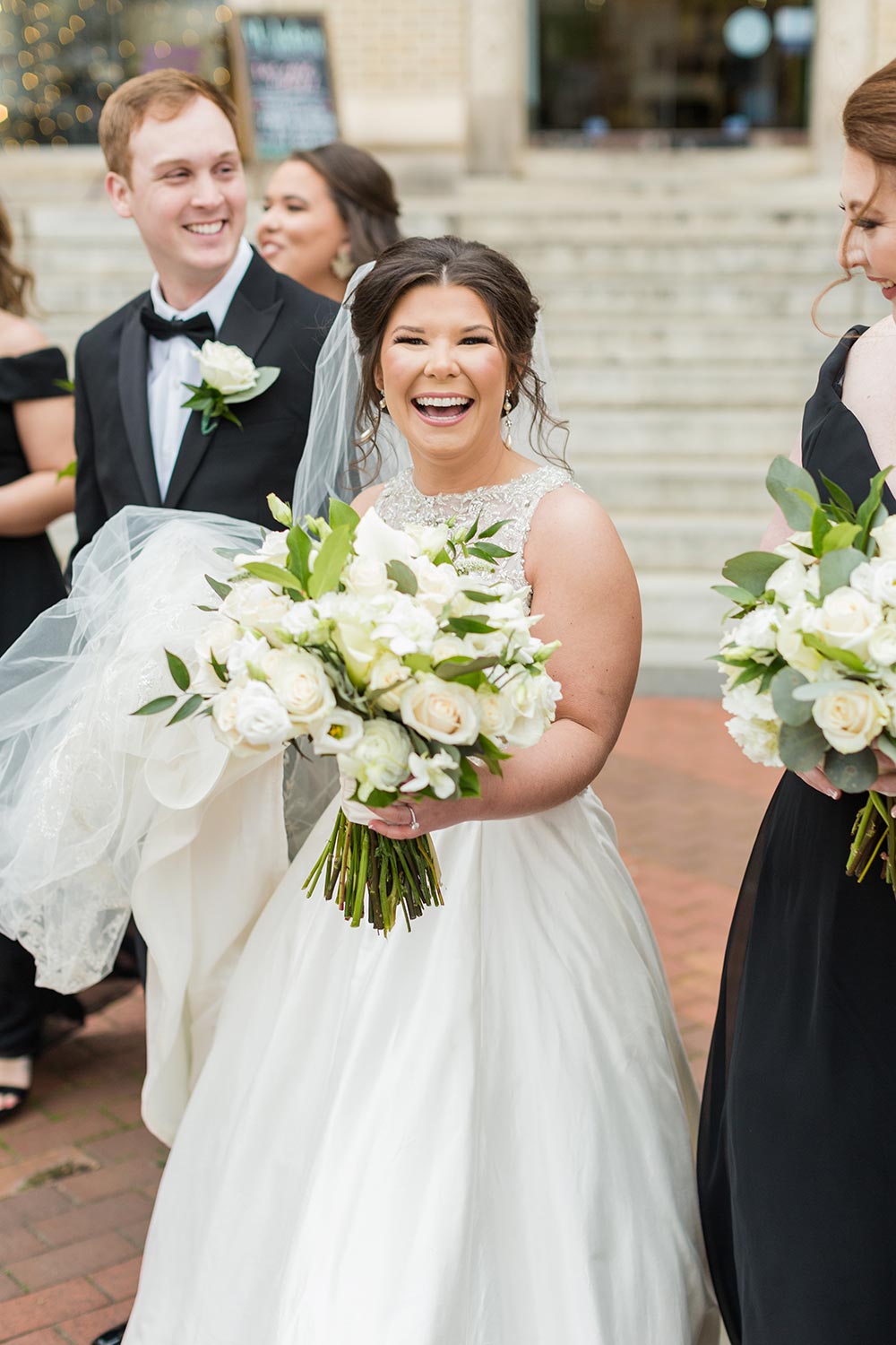 Bride and Wedding Party in Greenville, SC