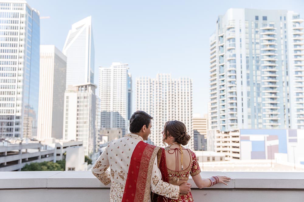 Bride and Groom at the Grand Bohemian Hotel in uptown Charlotte, NC